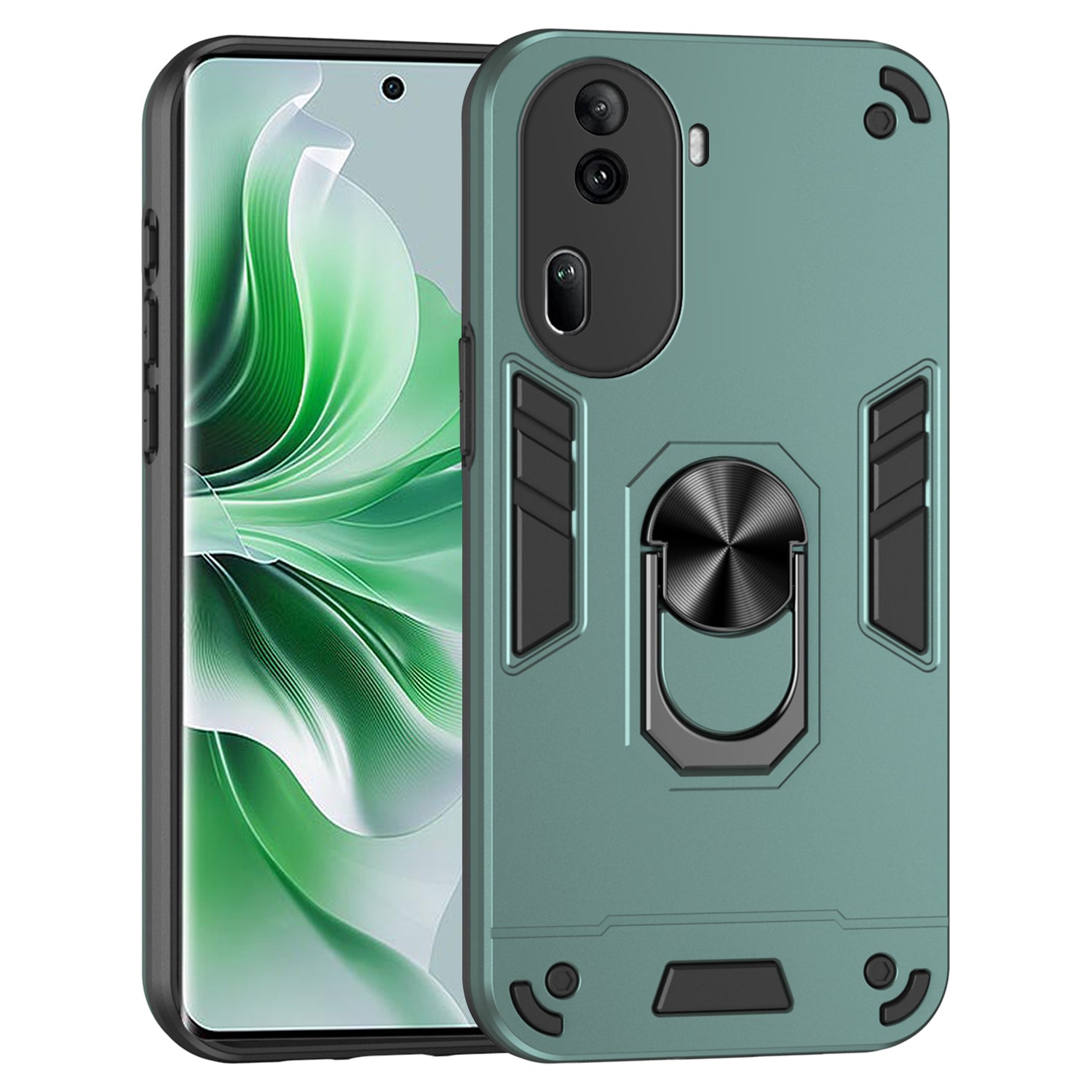 For Oppo Reno11 Pro 5G (Global) Case Ring Kickstand Anti-fall Phone Cover Supports Magnetic Car Mount For Oppo Reno11 Pro 5G (Global) Case Ring Kickstand Anti-fall Phone Cover Supports Magnetic Car Mount